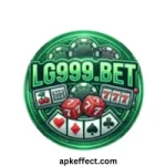 LG999 Game app interface showing slot games, card games, and rewards.