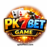 PK7bet Game app interface showing slots, card games, and betting options on a mobile screen.
